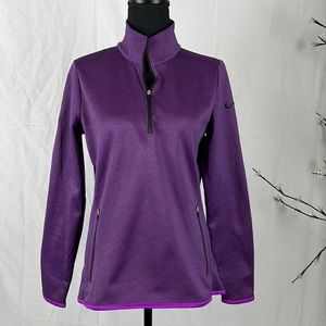 NWOT Nike Golf Therma—Fit Women’s Quarter Zip Purple Pullover Size Medium
